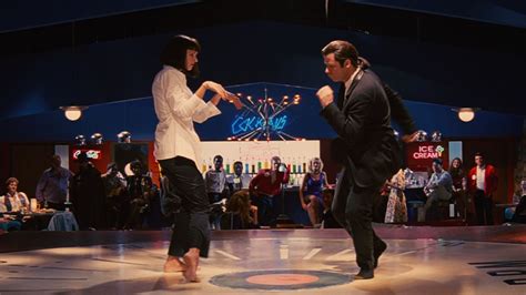 The cinematography and choreography of Mia Wallace and Vincent Vega’s dance at Jack Rabbit Slim’s, set to Chuck Berry’s “You Never Can Tell,” are a direct reference to a scene in Jean-Luc Godard’s French New Wave classic Bande à part in which Arthur, Odile, and Franz spontaneously decide to dance in a crowded café. This scene …